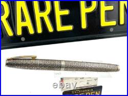 Vintage Sheaffer IMPERIAL Fountain Pen STERLING SILVER 14K Med nib Boxed