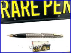 Vintage Sheaffer IMPERIAL Fountain Pen STERLING SILVER 14K Med nib Boxed