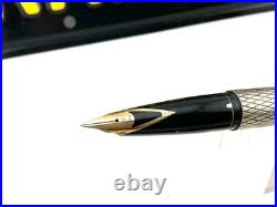 Vintage Sheaffer IMPERIAL Fountain Pen STERLING SILVER 14K Med nib Boxed