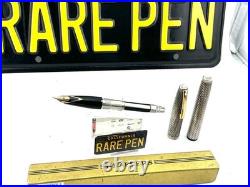 Vintage Sheaffer IMPERIAL Fountain Pen STERLING SILVER 14K Med nib Boxed