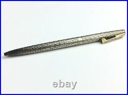Vintage Sheaffer Imperial Sterling Silver Diamond Cut Biro Pen Ship Worldwide
