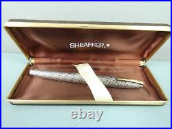 Vintage Sheaffer Imperial Sterling Silver Diamond Cut Fountain Pen, Box Ex Cond