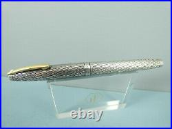 Vintage Sheaffer Imperial Sterling Silver Diamond Cut Fountain Pen, Box Ex Cond