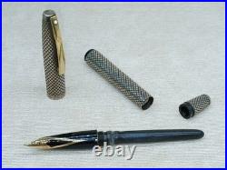 Vintage Sheaffer Imperial Sterling Silver Fountain Pen Gold 14K-585 Nib