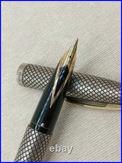 Vintage Sheaffer Imperial Sterling Silver Fountain Pen Gold 14K-585 Nib