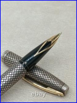 Vintage Sheaffer Imperial Sterling Silver Fountain Pen Gold 14K-585 Nib