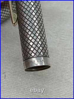 Vintage Sheaffer Imperial Sterling Silver Fountain Pen Gold 14K-585 Nib