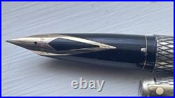 Vintage Sheaffer Imperial Sterling Silver Writing Pen 14k Gold Nib