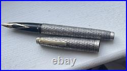 Vintage Sheaffer Imperial Sterling Silver Writing Pen 14k Gold Nib