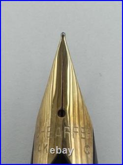 Vintage Sheaffer Imperial Touchdown Filler Fountain Pen, Sterling Silver Diamond