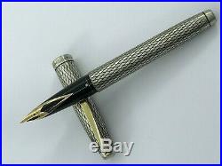 Vintage Sheaffer Imperial U. S. A Fountain Pen Sterling Silver 925 Nib Gold 14k