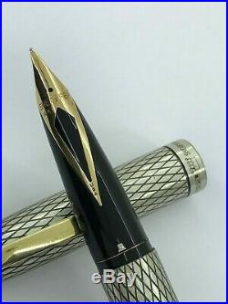 Vintage Sheaffer Imperial U. S. A Fountain Pen Sterling Silver 925 Nib Gold 14k