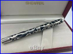 Vintage Sheaffer NOSTALGIA 925 Sterling Silver Fountain Pen 18K Med Nib MINT