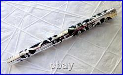 Vintage Sheaffer Nostalgia Fountain Pen Sterling Liver Overlay 14k Gold Nib WOW