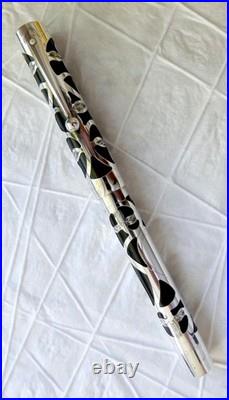 Vintage Sheaffer Nostalgia Fountain Pen Sterling Liver Overlay 14k Gold Nib WOW