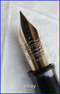 Vintage Sheaffer Nostalgia Fountain Pen Sterling Liver Overlay 14k Gold Nib WOW