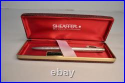 Vintage Sheaffer Sterling Silver Patterned Ballpoint Pen In Case