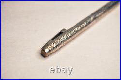 Vintage Sheaffer Sterling Silver Patterned Ballpoint Pen In Case