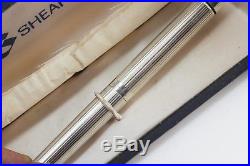 Vintage Sheaffer Targa Fountain Pen 925 Sterling Silver 14K Med nib Mint Boxed