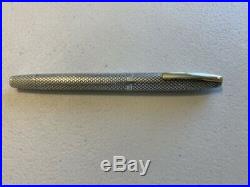 Vintage Sheaffer USA 14K Sterling Silver Imperial Diamond Pattern Fountain Pen