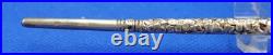 Vintage Sterling Silve Dip Pen Repousse Hallmarked 14k Gold Burnham Nib