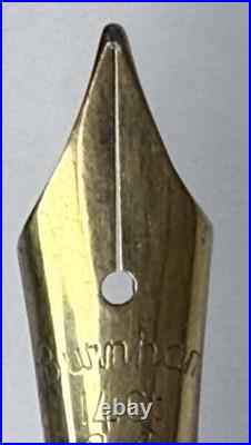 Vintage Sterling Silve Dip Pen Repousse Hallmarked 14k Gold Burnham Nib