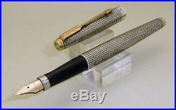 Vintage Sterling Silver Cisele Parker 75 Fountain Pen, M 14k Nib, with Converter