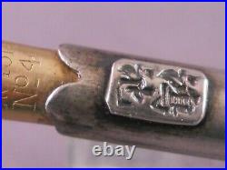 Vintage Sterling Silver Japanese Dip Pen-J. C. Aikin #4 gold nib
