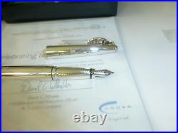 Vintage Sterling Silver Limited Edition Tennis Hall Of Fame Fountain Pen In Box