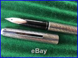 Vintage Sterling Silver Pilot Custom Pen H176 18K WG Fine Nib Restored