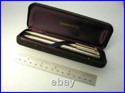 Vintage Sterling Silver Tiffany & Co. Pen And Pencil Set Original Purple Box