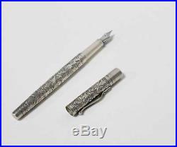 Vintage Sterling Silver Yard O Led Viceroy Fountain Pen 18k Nib