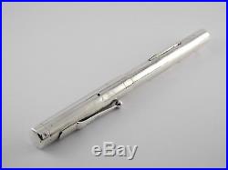 Vintage Swan Fountain Pen-Sterling Silver Lever Filler-14K Nib-England 1930s