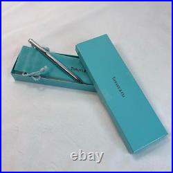 Vintage TIFFANY & CO. Sterling Silver Black Fine Point Pen with T Clip