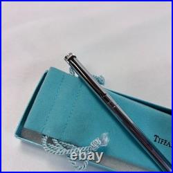 Vintage TIFFANY & CO. Sterling Silver Black Fine Point Pen with T Clip