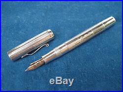 Vintage TIFFANY & CO Sterling Silver Fountain Pen W. S. HICKS 14k Nib