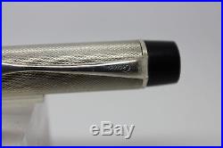 Vintage TRACO German 900 Sterling Silver Barley Piston Fountain Pen UNUSED NOS