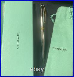Vintage Tiffany 925 Sterling Silver/Gold Trim Ball Point Pen