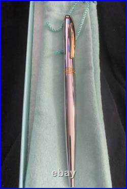 Vintage Tiffany 925 Sterling Silver/Gold Trim Ball Point Pen