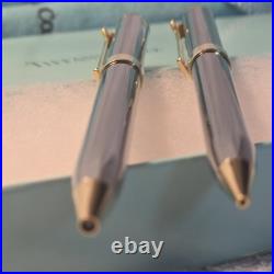 Vintage Tiffany 925 sterling & gold pen set in box rare collectible gift