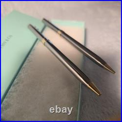 Vintage Tiffany 925 sterling & gold pen set in box rare collectible gift