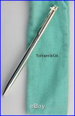 Vintage Tiffany & Co. (925) Sterling Silver Functional Ball Point Pen with T-Clip