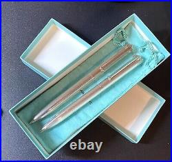 Vintage Tiffany & Co SterligvSilver T-Clip Ballpoint Pen & Pencil Pouch Box