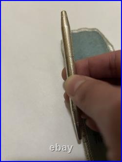 Vintage Tiffany & Co Sterling Silver Ballpoint Pen Guilloche Engine Turn withPouch