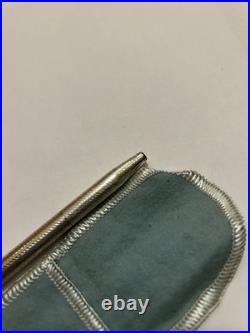 Vintage Tiffany & Co Sterling Silver Ballpoint Pen Guilloche Engine Turn withPouch
