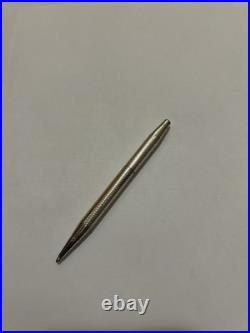 Vintage Tiffany & Co Sterling Silver Ballpoint Pen Guilloche Engine Turn withPouch