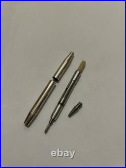 Vintage Tiffany & Co Sterling Silver Ballpoint Pen Guilloche Engine Turn withPouch