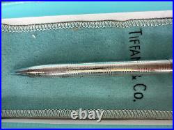 Vintage Tiffany & Co. Sterling Silver Ballpoint Purse Pen Box And Bag
