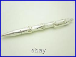 Vintage Tiffany & Co. Sterling Silver Bamboo Pattern Pen 5 Pouch A