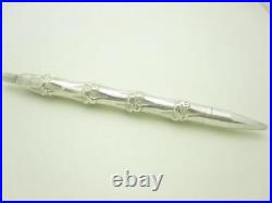 Vintage Tiffany & Co. Sterling Silver Bamboo Pattern Pen 5 Pouch A
